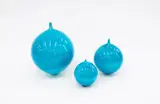 Peter Collis, Trio of orb vases, porcelain of globular form with spire neck, turquoise crackled glaze