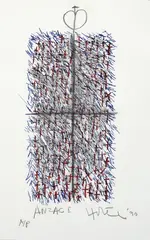 Anzac I by Ralph Hotere, lithograph and graphite, A/P, sold Oct 2023