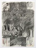 Ralph Hotere, El Papa Ha Muerto, mixed media on paper