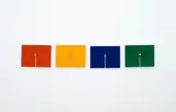 Oliver Perkins, Swimming Lessons, acrylic on marine ply, 4 parts