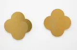 Max Gimblett, Remembrance, set of 2 silk-screenprint on lacquered brass quatrefoils