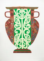 Ruahine by Shane Cotton, screenprint, 9/40, offered Oct 2023