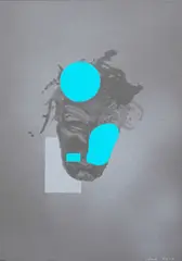 Untitled by Shane Cotton, acrylic on paper, sold Oct 2023