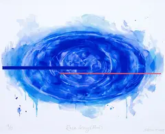 Gretchen Albrecht, Rosa Glory (Blue), lithograph, 9/10