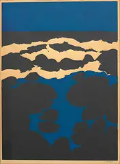 Breaking Waves by Michael Smither, screenprint, sold Oct 2023