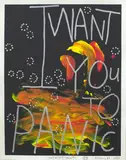I Want You to Panic - Twenty Twenty series by John Reynolds, oil paint marker and acrylic on paper, sold Oct 2023