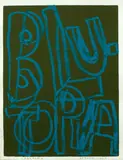 Blutopia by John Reynolds, pastel and acrylic on paper, offered Oct 2023