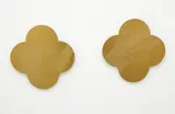 Max Gimblett, Remembrance, set of 2 silk-screenprint on lacquered brass quatrefoils