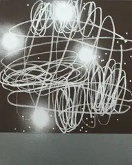 John Reynolds, How the Heavens Work #1, acrylic and enamel on canvas