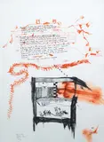 John Pule, Restless Spirit VII, lithograph, 6/20