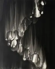 Burn by Luise Fong, mixed media on canvas, offered Oct 2023