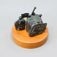 Greer Twiss, Equal in the sight of God, bronze on wooden plinth
