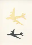 Liyen Chong, Untitled - Airplanes, mixed media on card