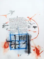 Restless Spirit by John Pule, lithograph, 6/20, sold Oct 2023