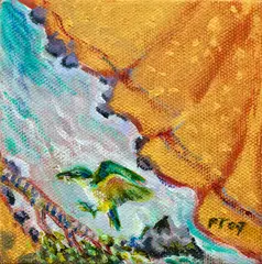Pauline Thompson, Road to Jerusalem / Kingfisher, oil on canvas