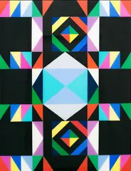 Anne Riethmaier, Variety and Constraint, acrylic and liquid glass on board