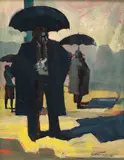 Garth Tapper, Sunshower, oil on board