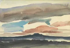 Helen Brown, Rangitoto Island, watercolour on paper