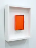 Shaun Waugh, Photo box-lid, Agfa 3 ½ x 5 ½, Agfa photographic paper box-lid with mounted solid colour inkjet photograph