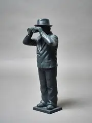 Ottmar Hörl, Worldview Model IV, moulded plastic, charcoal grey