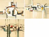 Natalie Findlay, Set of 3 Untitled works, watercolour and gouache on paper