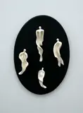 Zahra Killeen-Chance, Silhouettes (2019), porcelain on wooden board