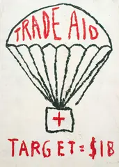 Peter Robinson, Trade Aid, mixed media on paper