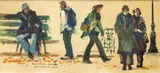 Ted Sherwen, Autumn Leaves, watercolour