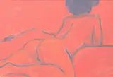 Philip Beadle, Red Nude, oil on board