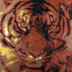 Reuben Paterson, Estrous, glitterdust and acrylic on canvas