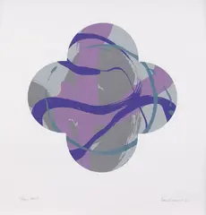 Max Gimblett, Pearl Lotus, unique screenprint