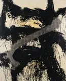 Max Gimblett, Distance Looks Our Way, gesso, acrylic and vinyl polymer, epoxy and gold leaf on canvas