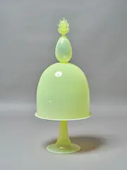 Luke Jacomb, Untitled, blown glass cloche on stand