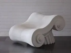 Gufram, Capitello seat, armchair in the form of an Ionic capital, cold-moulded, differentiated density polyurethane foam painted with Guflac, 91/500
