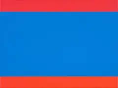Chris Heaphy, Untitled (Red, Blue, Orange), acrylic on canvas