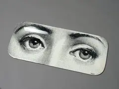 Fornasetti, Occhio tray, aluminium tray in original carry bag