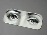 Fornasetti, Occhio tray, aluminium tray in original carry bag