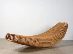 David Trubridge, Body Raft 2000, oak, steam bent sculptural chaise lounge