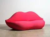 Studio 65 for Gufram, Bocca Lip Sofa, couch in soft polyurethane upholstered with fabric, edition of 1000, based on an original design by Salvador Dali