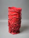 Gaetano Pesce for Fish Design, Medusa vase, extra-large hand-made red rubber vase