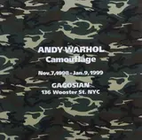Camouflage by Andy Warhol, souvenir scarf issued as an invitation to Andy Warhol’s exhibition, Gagosian NYC, Nov 7 1998 - Jan 9 1999; cotton with s, offered Sep 2023