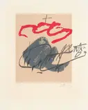Antoni Tàpies, Garfismes Vermeil’s (Red Graphics), etching and aquatint, 14/50 (1998)