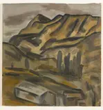 Colin McCahon, View from Mrs Neame’s Old House at Mahau