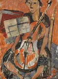 Toss Woollaston, The Cellist (Portrait of Alvira Wicherly)/Nelson Landscape