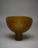 Ann Robinson, Side Carved Flax Pod, cast glass, 1/1