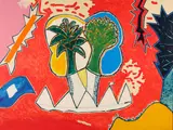Pat Hanly, Pacific Escape, acrylic and enamel on board
