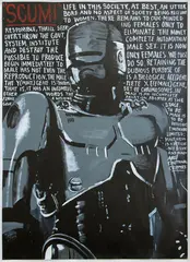 Peter Robinson, Scum! (Society for Cutting up Men), acrylic and oilstick on paper