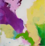 Amanda Gruenwald, Pink, Purple, Green, acrylic on canvas