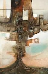 Arthur Dagley, Port Theme: Life Tree No. 4, acrylic and mixed media on board