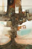 Arthur Dagley, Port Theme: Life Tree No. 4, acrylic and mixed media on board